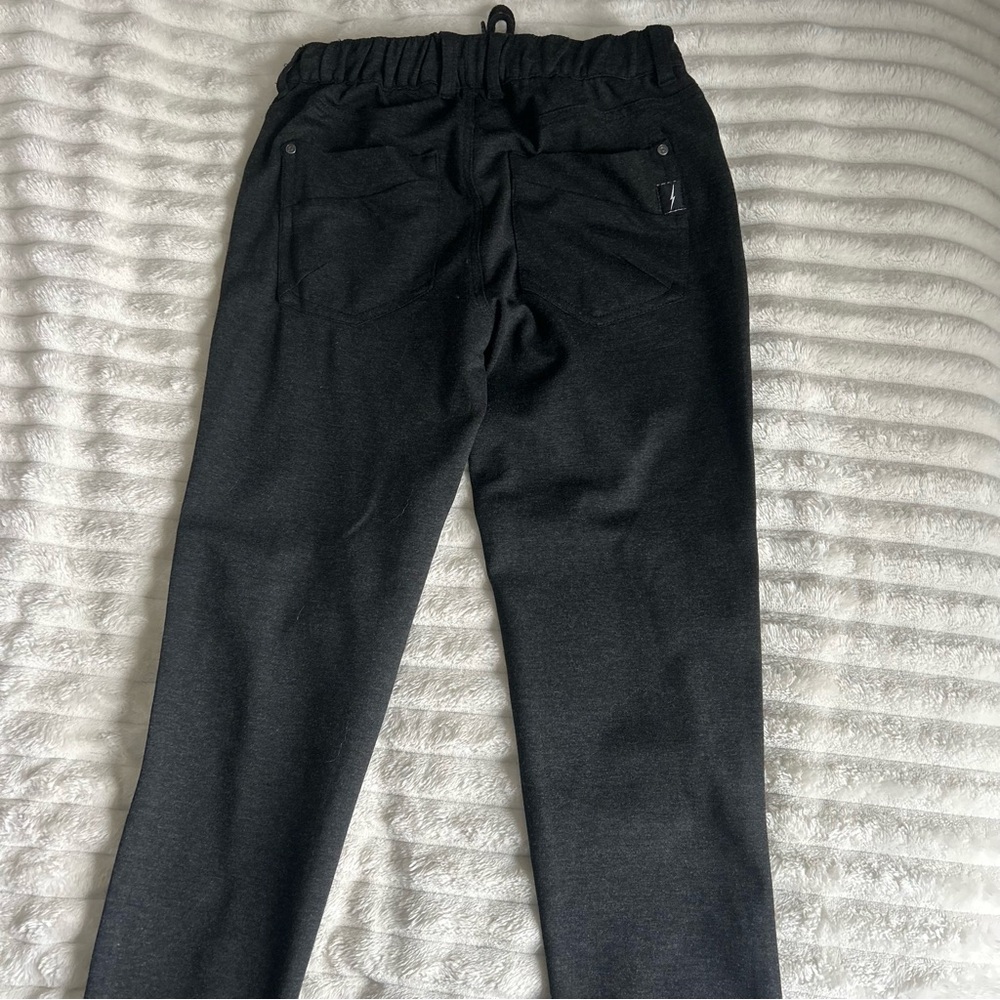 Mens DNM Works Jaeger Size Small Soft Dark Grey Cuffed Joggers Sweatpants - Picture 4 of 9